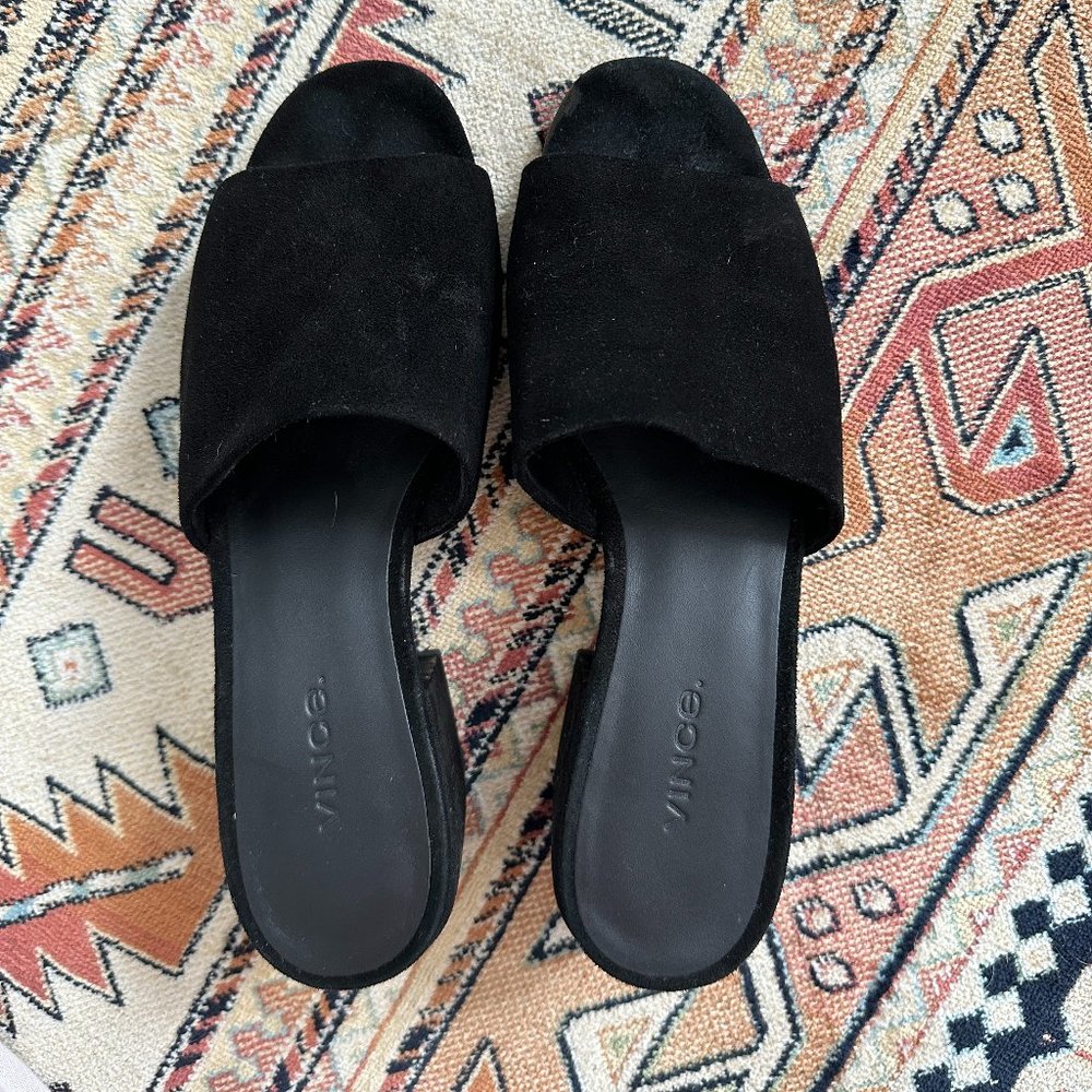 Vince Rachelle Suede Slide Mule Sandal